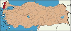 Localisation de Edirne