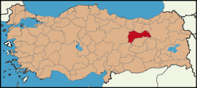 Localisation de Erzincan