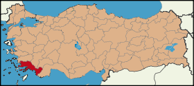 Localisation de Muğla