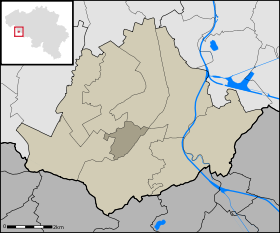 Localisation de Lesdain au sein de Brunehaut