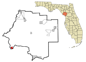 Levy County Florida Incorporated and Unincorporated areas Cedar Key Highlighted.svg