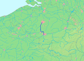 Localisation du canal Bruxelles-Charleroi