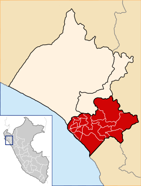 Location of the province Chiclayo in Lambayeque.svg