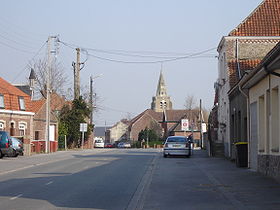 Looberghe, centre et Eglise Saint-Martin