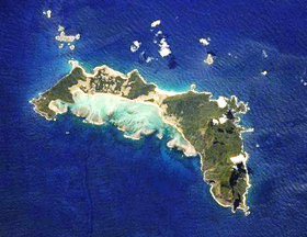 Image satellite de l'île Lord Howe.