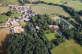 Vue aérienne du village de Maisontiers