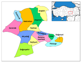 Districts de la province de Malatya
