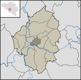 Localisation de Dampremy dans la commune de Charleroi