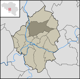Localisation de Jumet dans la commune de Charleroi