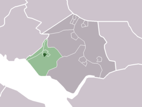 Localisation de Oudenhoorn dans la commune de Bernisse