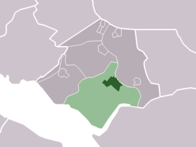 Localisation de Zuidland dans la commune de Bernisse