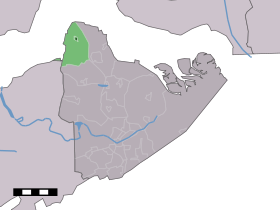 Localisation de Ossenisse dans la commune de Hulst