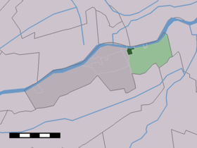 Localisation de Langerak dans la commune de Liesveld