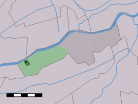 Localisation de Streefkerk dans la commune de Liesveld