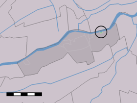 Localisation de Waal dans la commune de Liesveld