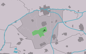 Localisation de Broeksterwâld dans la commune de Dantumadiel