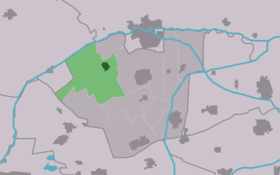 Localisation de Rinsumageast dans la commune de Dantumadiel