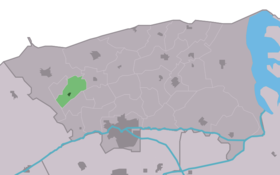 Localisation de Brantgum dans la commune de Dongeradeel