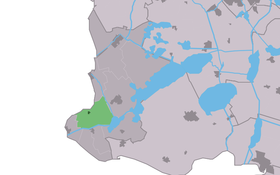 Localisation de Molkwerum dans la commune de Súdwest Fryslân