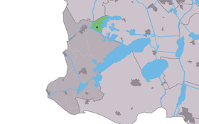 Localisation de Nijhuizum dans la commune de Súdwest Fryslân