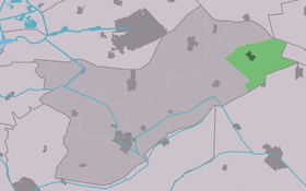 Localisation de Bakkeveen dans la commune de Opsterland