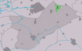 Localisation de Frieschepalen dans la commune de Opsterland