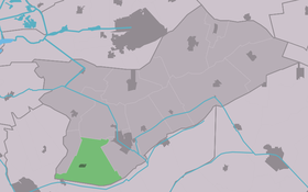 Localisation de Langezwaag dans la commune de Opsterland