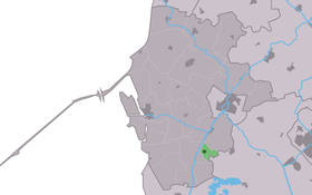 Localisation de Dedgum dans la commune de Súdwest Fryslân