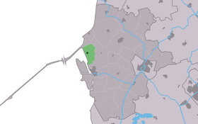 Localisation de Cornwerd dans la commune de Súdwest Fryslân