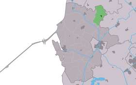 Localisation de Lollum dans la commune de Súdwest Fryslân