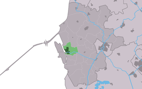 Localisation de Makkum dans la commune de Súdwest Fryslân