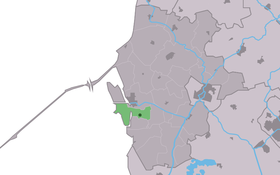 Localisation de Idsegahuizum dans la commune de Súdwest Fryslân