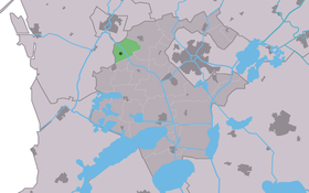 Localisation de Wolsum dans la commune de Súdwest Fryslân