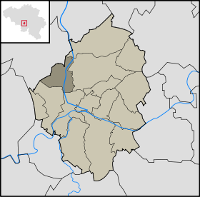 Localisation de Roux dans la commune de Charleroi