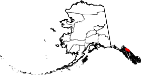 Map of Alaska highlighting Juneau City and Borough.svg