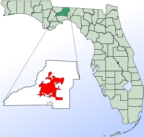 Map of Florida highlighting Tallahassee.svg