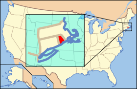 Carte avec le Rhode Island en rouge.