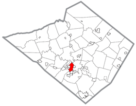 Map of Wyomissing, Berks County, Pennsylvania Highlighted.png