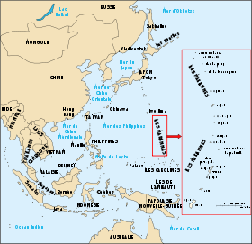 Carte des îles Mariannes.