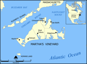 Carte de Martha's Vineyard.