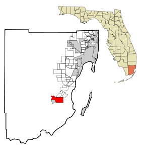 Miami-Dade County Florida Incorporated and Unincorporated areas Homestead Highlighted.svg