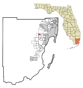 Miami-Dade County Florida Incorporated and Unincorporated areas Sweetwater Highlighted.svg