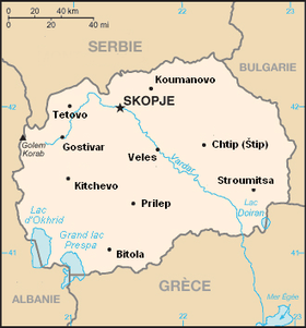 carte : Géographie de la République de Macédoine