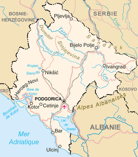 carte : Géographie du Monténégro