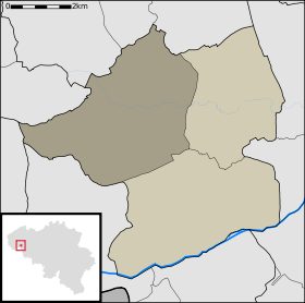 Localisation de Moorsele au sein de Wevelgem