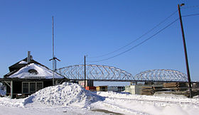 La gare de Nenana en hiver