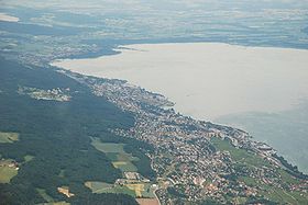 Vue aérienne de Neuchâtel