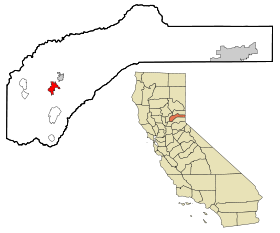 Nevada County California Incorporated and Unincorporated areas Grass Valley Highlighted.svg