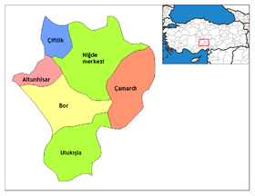 Districts de la province de Niğde