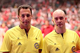 Nordine Lazaar and Laurent Reveret, Handball-Referee.jpg